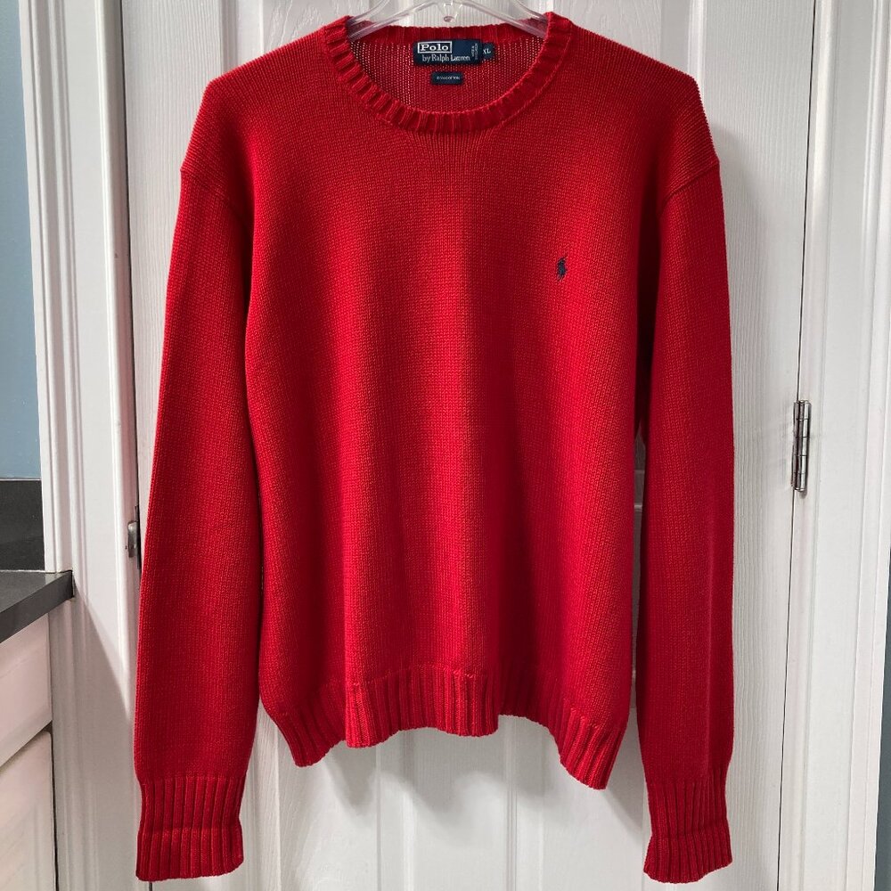 Polo by Ralph Lauren Cotton Crewneck Sweater Size XL (Medium length)